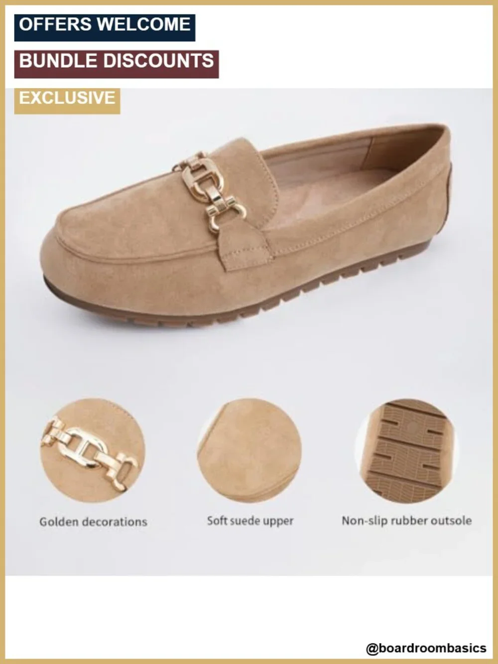 Comfortable Penny Slip-On Work Walking Flats | Lightweight Cushioned Loafers